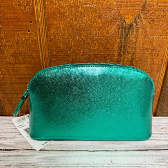 Stella & Max Handbags - STELLA & MAX Zip Around Cosmetic Bag - Green